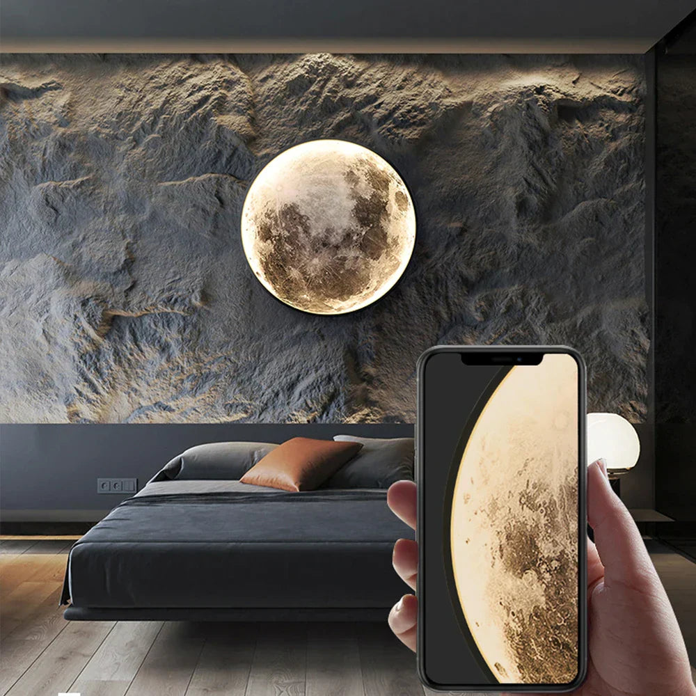 CelestialGlow – LED Moon-Shaped Wall Lamp