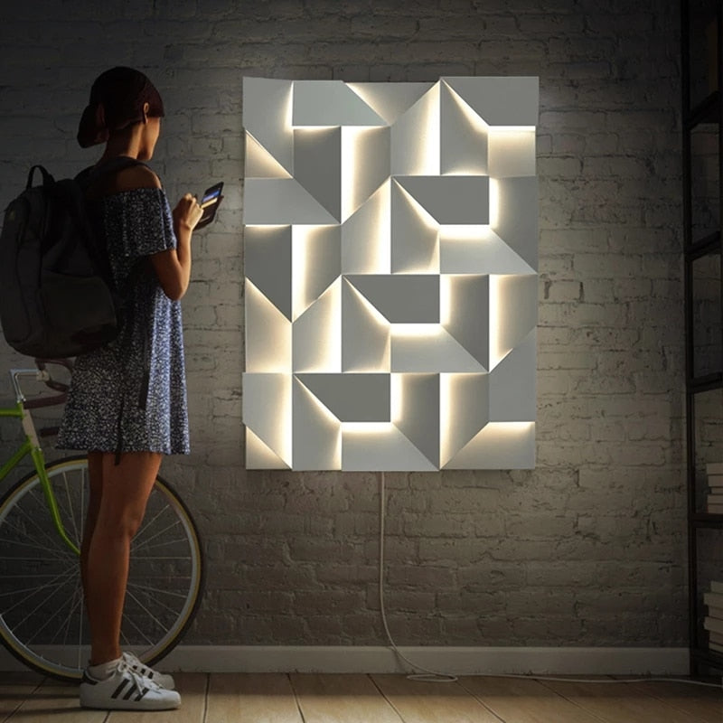 IllumiBeam – Elegant 3D Wall Lamp for Stunning Light Effects