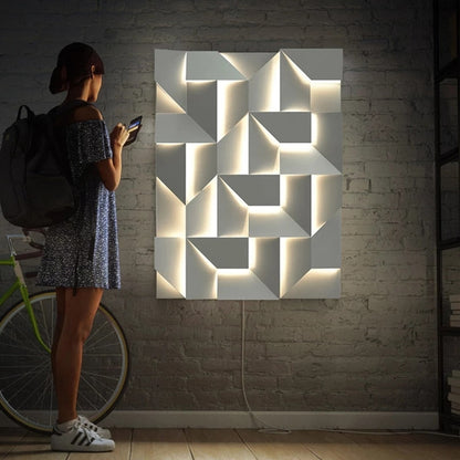 IllumiBeam – Elegant 3D Wall Lamp for Stunning Light Effects