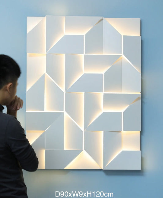 IllumiBeam – Elegant 3D Wall Lamp for Stunning Light Effects